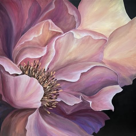 V Painting, Roses Acrylic, Acrylic Flower Painting, Peony Art, Flower Drawing Tutorials, Peony Painting, Acrylic Painting Flowers, Art Basics, Flower Painting Canvas