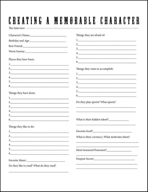 Character Development Worksheet, Character Questionnaire, Character Interview, Character Trait Worksheets, Character Worksheets, Writing Science Fiction, Character Questions, About Character, Novel Characters