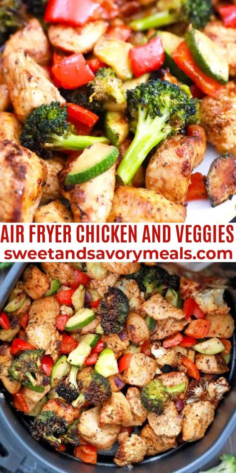 Air Fryer Chicken and Veggies is the perfect example of a healthy and delicious meal that is nutritious, hearty, and satisfying. Air Fryer Chicken And Veggies, Healthy Air Fryer Chicken, Vegetables Ideas, Air Fryer Recipes Healthy Low Carb, Healthy Air Fryer, Chicken And Veggies, Boiled Egg Diet Plan, Air Fryer Dinner Recipes, Air Fryer Healthy