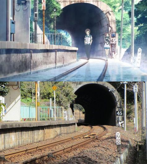 Anime Vs Real Life, Love Live Anime, Anime Locations, Makoto Shinkai Movies, Shibuya Tokyo Japan, Shinjuku Gyoen, The Garden Of Words, Garden Of Words, Anime Places