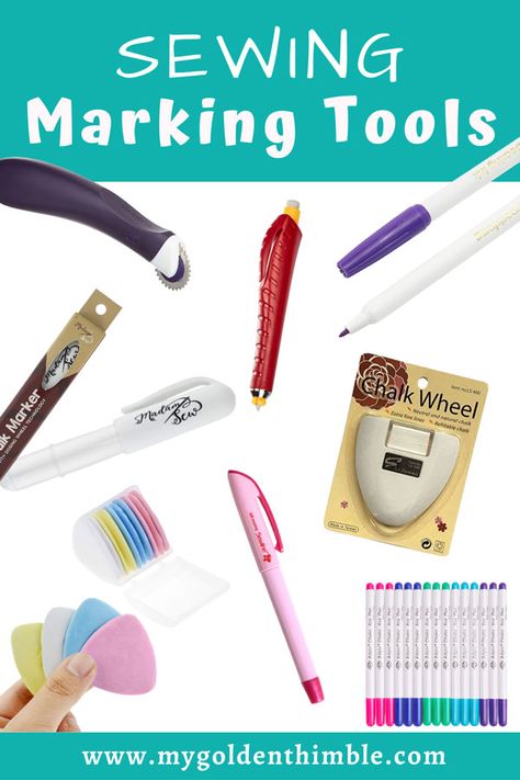 Top 10 Fabric Marking Tools for Sewing. Product's Names and Description Marking Tools For Sewing, Sewing Tools Organizer, Advanced Sewing Projects, Tools Organizer, Tools Images, Patchwork Inspiration, Sewing Room Organization, Modern Tools, Sewing Crafts Tutorials