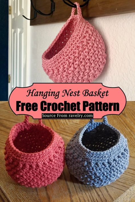 Easy Crochet Basket Pattern, Crochet Basket Tutorial, Crocheted Baskets, Crochet Plant Hanger, Crochet Organizer, Crochet Hanging, Crochet Basket Pattern Free, Crochet Storage Baskets, Ravelry Crochet