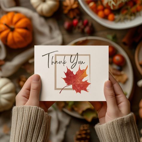 Express your gratitude with our Autumn Maple Leaf Notecard, a thank you card featuring stunning fall watercolor art. This greeting card is available in a convenient bulk pack of 50, making it perfect for sharing the warmth of the season with many. DETAILS **Each card measures 4.25 x 5.5 or 5 x 7 inches **Blank Inside, making each card suitable for your thoughtful message. **Available in 1, 10, 30, and 50 pcs for you to find the best match for your needs. *Select our greeting cards and be the rea Fall Leaf Cards, Thanksgiving Watercolor Cards, Fall Cards Handmade Ideas, Fall Watercolor Cards, Thanksgiving Cards Diy, Fall Cards Handmade Wedding Stationery, Hand Painted Fall Cards, Thank You Card Ideas, Fall Watercolor Art