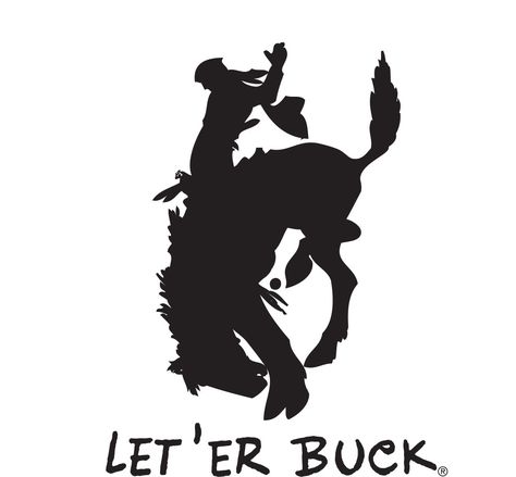 Black temporary tattoo of Pendleton Round-Up's iconic bucking horse with "Let 'er Buck" underneath. Approximately 1.5 inches x 2 inches. 307 Wyoming Tattoo, Cowboy Riding Bull Tattoo, Bucking Horse Tattoo, Cowgirl Bucking Horse Tattoo, Bucking Bronco Tattoo, Wyoming Bucking Horse Tattoo, Punchy Tattoos, Pendleton Round Up, Cowboy Tattoos