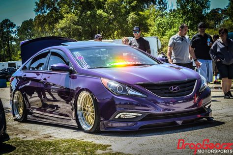 Slammed Hyundai Sonata With a Full Body Kit and Air Suspension Hyundai Sonata Custom, Pigeon Loft, Hyundai Azera, Buick Electra, Car Mods, Air Suspension, First Car, Hyundai Sonata, Jdm Cars