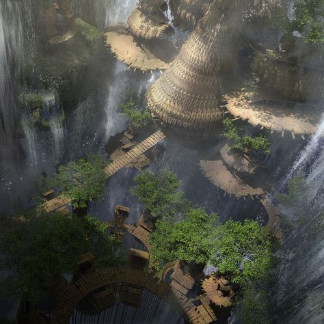 Treetop Village, Design Brief, Concept Art Tutorial, Village Scene, Tree Top, Minecraft Projects, Tree Tops, Maze Runner, Super Excited