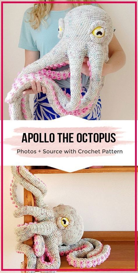 crochet patterns for beginners Octopus Crochet Pattern, Confection Au Crochet, Crochet Easter, Crochet Octopus, Start Knitting, The Octopus, Crochet Simple, Crochet Amigurumi Free, Beginners Knitting