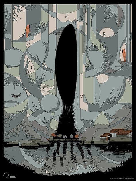 'Arrival' by Ori Toor, a new officially licensed print release through Mondo. Ori Toor, Arrival Movie, Arrival Poster, Film Critic, Denis Villeneuve, Poster Inspiration, Science Fiction Film, Pop Culture Art, Alternative Movie Posters