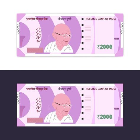 India new 2000 rupee currency notes in white background 2000 Rupees Note, Currency Note, Bank Of India, Android Wallpaper, Paper Craft, Vector Art, White Background, Vector Free, Paper Crafts