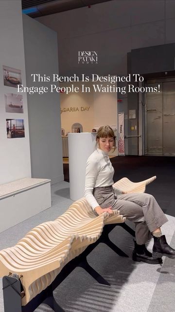 Design Pataki on Instagram: "Send this to someone who can’t sit still! One of our favourite finds at @ambientefair, the SurfBench by @kimandrelangedesign is a mesmerizing specimen of kinetic design. With the purpose of engaging people in public waiting areas, it makes one curious to explore its function, promotes interaction between people, and keeps users busy by triggering curiosity. Video credits - @nuriyahjohar" Rustic Woodworking Projects, Rustic Woodworking, Unique Furniture Design, Furniture Design Wooden, Parametric Design, Bench Designs, Design Wood, Creative Furniture, Wood Bench