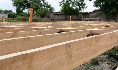 Floor Joist Sizing and Span In Residential Construction Floor Joist Framing, Metal Beam, Building Tips, Residential Construction, Floor Framing, Unique Buildings, Diy Flooring, Building A New Home, Wood Beams