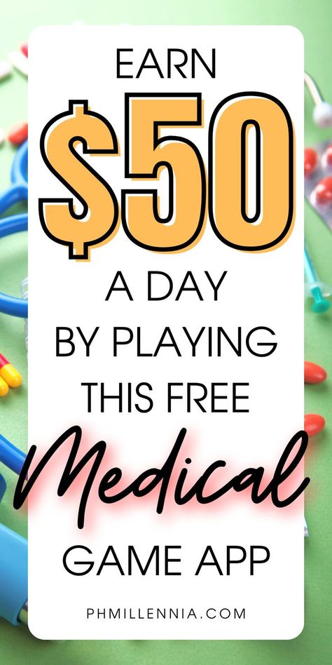 Hey! Ever heard of this free medical game app called DiagnosUs? Bet you haven't! Its an app where you can earn up to $50 a day extra income just by playing a couple of hours a day. If you already know this game, then you know that it’s definitely legit. But if this is the first time you’ve heard of it, here's a review to help you understand what it’s all about, why it’s a must-try game app, & how it can help you earn serious money while playing. #phmillennia #diagnosus #extramoney #sidehustle Get Money Online, Money Income, Apps That Pay You, Apps That Pay, Proofreading Jobs, Fun Online Games, Earn Money Online Fast, Reading Comprehension Skills, Simple Website