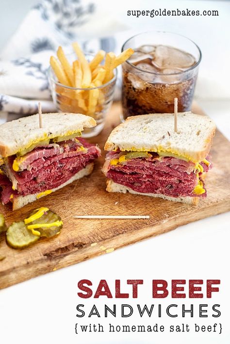 Salt Beef Sandwich, Salt Beef Recipe, Homemade Deli Roast Beef, As Meat Loves Salt, Salt Cured Meat, Salted Beef Recipe, Salt Beef, Barista Cafe, Beef Sandwich Recipes