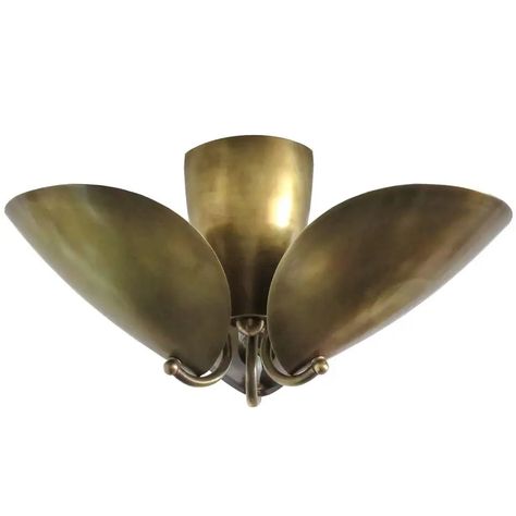 1stdibs: Antique and Modern Furniture, Jewelry, Fashion & Art Gallery Light, Brass Flush Mount, Adjustable Pendant Light, Brass Ceiling Light, Modern Flush Mount, Flushmount Ceiling Lights, Ceiling Light Design, Deco Luminaire, Custom Shades