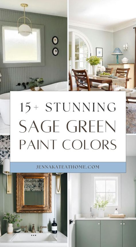 Explore the top sage green paint colors from Sherwin Williams and Benjamin Moore for your bedroom, kitchen, or living room. Find sage green wall paint ideas for your nursery or bathroom. Check out Lowes for sage green paint colors and discover the best green paint colors for a beautiful sage green room color. Sage Green Room Color, Sage Green Paint Colors Benjamin Moore, Sage Green Wall Paint, Green Dining Room Paint, Green Living Room Paint Colors, Green Paint Colors Benjamin Moore, Best Sage Green Paint Colors, Best Sage Green Paint, Green Living Room Paint