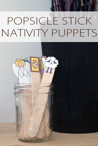 Popsicle Stick Nativity Puppets {101 Days of Christmas at lifeyourway.net} Popsicle Stick Nativity, Popsicle Stick Puppets, Christmas Sunday School, Bible Story Crafts, Advent For Kids, Advent Christmas, Nativity Crafts, Sunday School Ideas, Popsicle Stick Crafts