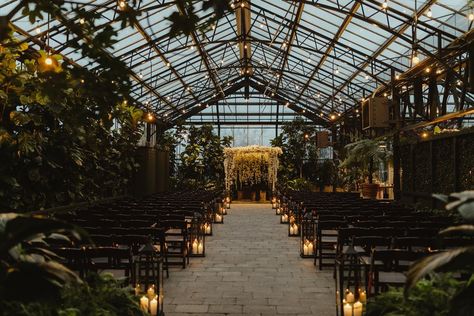 Ceremonies — Planterra Conservatory Planterra Conservatory Wedding Michigan, Solarium Wedding, Weddings Vibes, Candlelit Wedding Ceremony, Botanic Wedding, Planterra Conservatory Wedding, Como Conservatory, Bestie Wedding, Planterra Conservatory