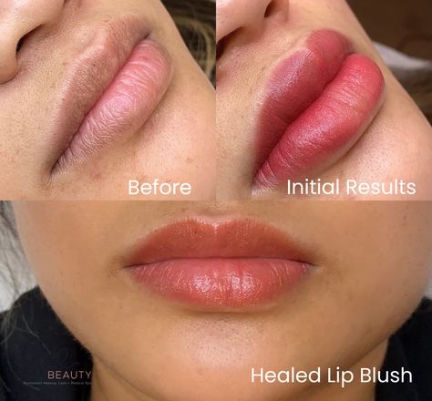 HEALED LIP BLUSH! The natural result of lip blushing has us swooning 😍   The healing process of lip blush will begin much darker and intense than your desired look. That is normal! Trust the process and see the revealed elegance at about 4 weeks post procedure. Trust us, it will improve your life in an instant!   Visit https://www.evebeautyma.com/pmu-consult?utm_source=pin_business&utm_medium=EveBeautyWakefieldMA&utm_campaign=publer for more info!  #reels #trending #beauty #healedlipblush #lipbl Healed Lip Blush, Lip Blush Tattoo, Lip Blushing Tattoo Before And After Natural, Lip Blushing Tattoo Before And After Healed, Permanent Lip Blush, Semi Permanent Lip Blush, Trust The Process, Healing Process, Improve Yourself