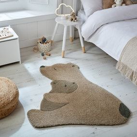 Baby Playroom Kids Rugs, Bear Rug Nursery, Animal Rug Nursery, Teddy Bear Rug, Little Bear Nursery, Bear Theme Bedroom, Nursery Bear Theme, Bear Themed Room, Teddy Bear Themed Nursery