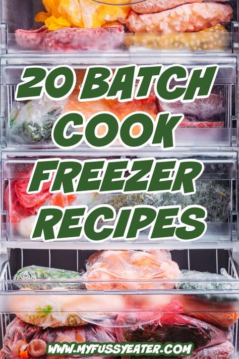 Batch cooking is a great way to save money, cut out food waste and ensure that you always have something tasty for dinner even on those days that you haven't been able to cook from scratch. We've put together our favourite 20 recipes that you can batch cook and freeze yourself! Healthy Batch Cooking, Batch Cooking Healthy, Batch Cooking Freezer, Batch Cooking Recipes, Cook From Scratch, Batch Meals, Bulk Cooking, Meal Planning Menus, Freezer Recipes