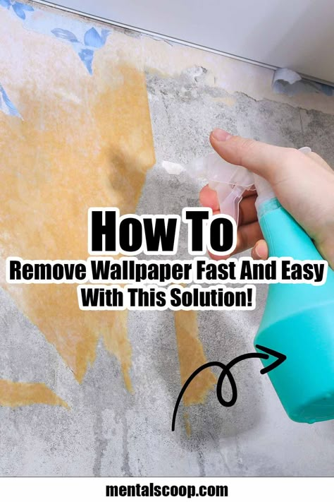 Get Rid Of Wallpaper, How To Take Wallpaper Off Walls, How To Get Rid Of Wallpaper, Homemade Wallpaper Remover, How To Easily Remove Wallpaper, How To Get Old Wallpaper Off Walls, Easy Way To Remove Wallpaper, Wallpaper Remover Solution, How To Remove Old Wallpaper Easily