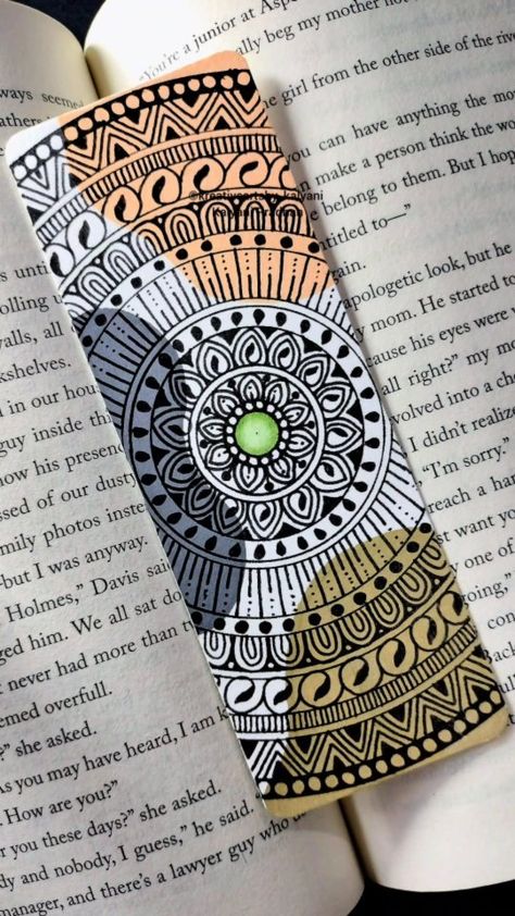 Make this Boho Mandala Bookmark with me 📖💚Save for your reference 🔖 DM for Online Mandala Art Class Art Materials Used @brustro_official Brustro watercolor paper 300gsm Brustro DIY Acrylic markers Brustro black Fine liners pen Available on www.creativehands.in Use Coupon Code KALYANI10 for a 10% discount Use KALYANI5 for a product on sale @creativehandsartmaterials Compass @mapedindia #mandalalover #mandalareels #mandaladoodle #mandalaworld #mandalatherapy #mandalatutorial #easya Mandala Bookmark, Bengali Art, Mandala Doodle, Acrylic Markers, Boho Mandala, Dot Mandala, Bookmarks Handmade, Boho Art, Dot Painting