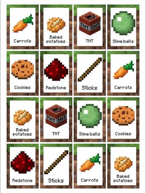 Minecraft Labels Free Printables, Minecraft Food Printables Free, Minecraft Food Labels Free, Minecraft Food Printables, Minecraft Food Tent Cards, Minecraft Food Tents, Free Printable Minecraft, Minecraft Party Food, Minecraft Party Printables