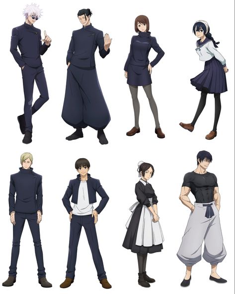 Jjk Uniform Ideas, Jjk School Uniform, Jujutsu Kaisen Uniform Ideas, Jjk Uniform Designs Oc, Jjk Outfit, Jujutsu Kaisen Uniform, Jujutsu High Uniform, Jjk Uniform, Utahime Lori