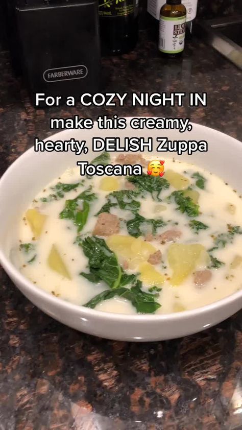 Food Ideas To Make, Tuscan Soup, Healthy Lunch Dinner, Soul Food Dinner, Comfort Soup, Soup Chili, Muslim Fashion Hijab, Videos Cooking, Easy Soup Recipes