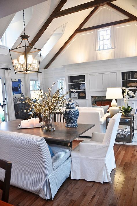 Hgtv Dream Homes, Rustic Dining Furniture, Hgtv Dream Home, Gorgeous Style, Room Remodel, Living And Dining Room, Blue Rooms, Outdoor Dining Furniture, Furniture Layout