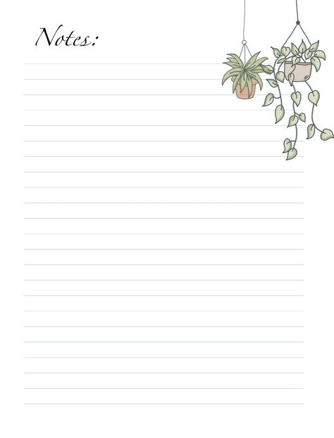 Notebook Template (Planty) - Notability Gallery Good Notes Notebook Templates, Bio Notes Template, Notebook Printables, Notebook Paper Background Design, Notes Printable Templates, Notes Paper Template, Notebook Pages Design, Notebook Cover Template, Notebook Template Printables