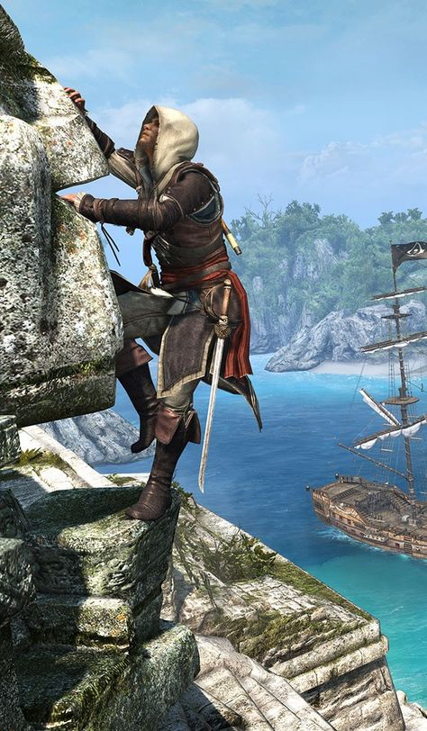 Assassin's Creed Edward Kenway, Edward Kenway, Pirate Ship Art, Rogue Assassin, Assassin's Creed Wallpaper, Assassins Creed 4, Assassins Creed Black Flag, Edwards Kenway, Assassins Creed Artwork