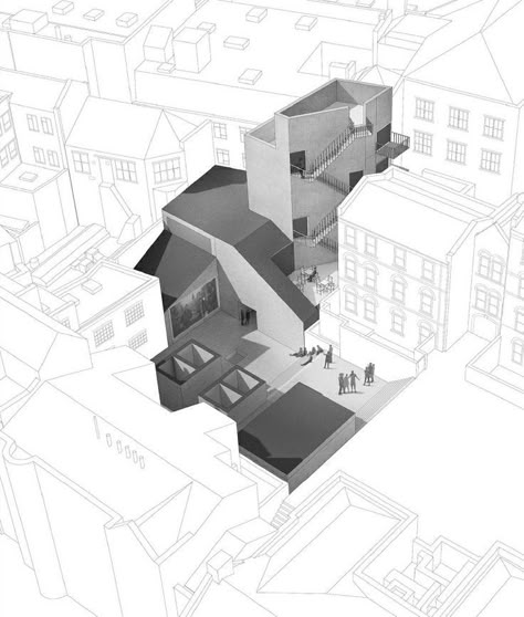 Axonometric Drawing, Architecture Board, Architecture Collage, Architecture Graphics, Architectural Drawing, Architecture Rendering, Diagram Architecture, Architecture Illustration, Architecture Portfolio