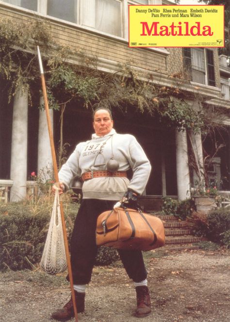 Ms. Trunchbull from the Matilda Movie Mrs Trunchbull, Matilda Movie, Embeth Davidtz, Miss Trunchbull, Mara Wilson, Back To The Gym, Exercise After Pregnancy, Danny Devito, Workout Memes