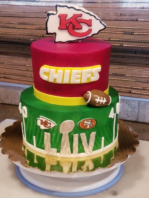 Kansas City Chiefs cake Kansas City Chiefs Birthday Cakes, Kc Chiefs Cake Pops, Kansas City Chiefs Cakes, Kansas City Chiefs Party Decorations, Patrick Mahomes Birthday Cake, Kc Chiefs Cake Ideas, Patrick Mahomes Cake, Kansas City Chiefs Birthday Cake, Chiefs Football Cake