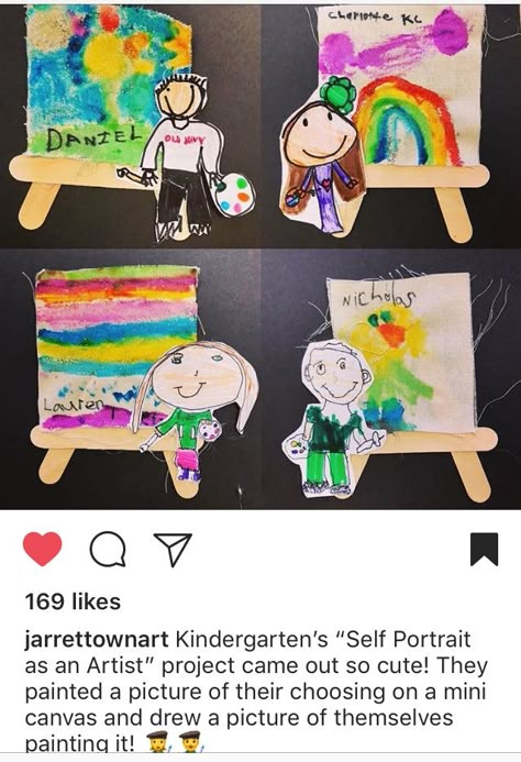 Kindergarten Self Portraits, Kindergarten Art Lessons, Kindergarten Art Projects, 2nd Grade Art, Classroom Art Projects, Self Portraits, Elementary Art Projects, Kindergarten Art, Children's Art