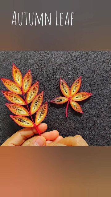 Fall Quilling Ideas, Quilled Pumpkin, Quilling Ideas Unique, Quilled Tree, Diy Quilling Crafts, Ash Leaf, Quilling Flower Designs, Arte Quilling, Paper Quilling Tutorial