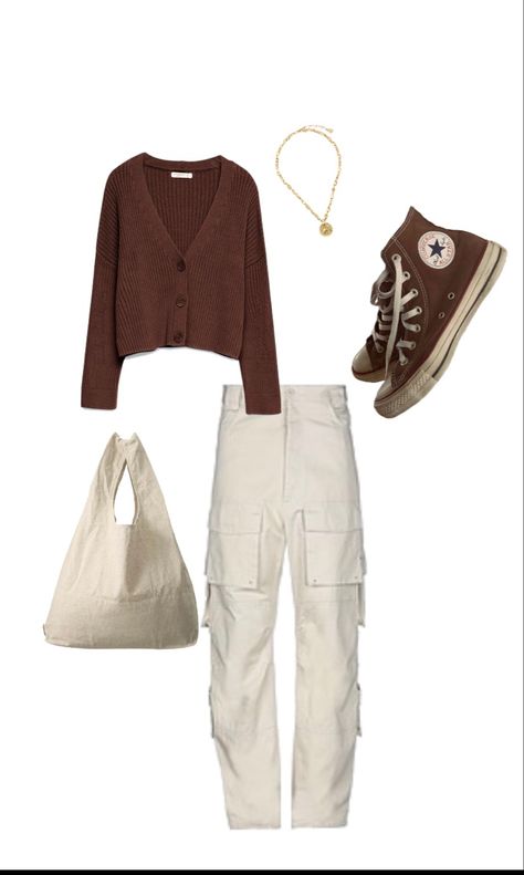 Fall Cargo Outfits Women, Cargo Pants Outfit School Appropriate, Light Beige Cargo Pants Outfit, Khaki Cargo Pants Outfit Women, Cream Colored Pants Outfit, Khaki Shoes Outfit, Outfits With Tan Pants, Light Brown Cargo Pants Outfit, Casual Cargo Pants Outfit