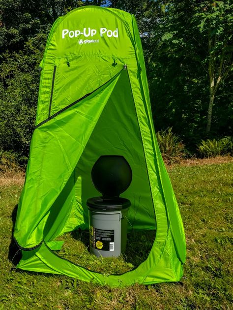 Toilet tent for the modest van camper – Sprinter Adventure Van Camping Toilet Tent, 4runner Overland, Camp Accessories, Pop Up Camping, Toilet Tent, Kangoo Camper, Tent Camping Hacks, Camper Awnings, Tent Set Up