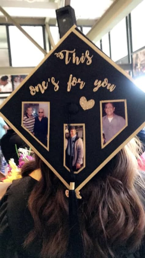 Cap Decoration College Graduation, Cute Senior Cap Ideas, College Graduate Cap Decoration, Graduation Ideas For College, Cute Ways To Decorate Your Graduation Cap, Graduation Memorial Cap, Ideas To Decorate Caps For Graduation, Ideas To Decorate Graduation Cap, Decorating Ideas For Graduation Caps