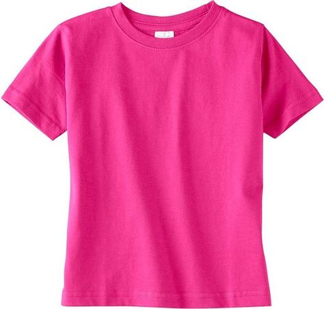 $7 Rabbit Skins Toddler 4.5 oz. Fine Jersey T-Shirt - HOT PINK - 4T Baby Graphic Tees, Kids Clothes Boys, Collar Tshirt, Ladies Tee Shirts, Simple Shirts, Pink Tshirt, How To Dye Fabric, Jersey Tee, Kid Tees