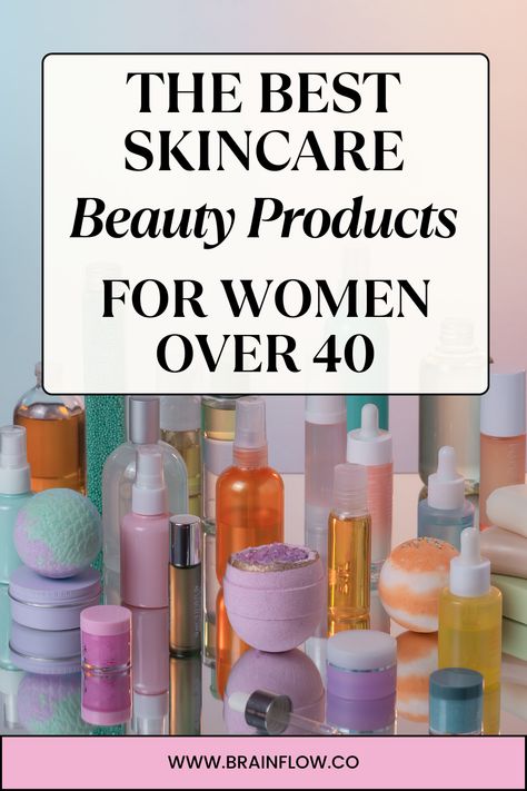 Struggling to find the right skincare products for your 40s? These 5 best skincare products can help you look younger and keep your skin glowing. Save this pin to easily access the top recommendations for women over 40! #SkincareProductsForWomenOver40 #BestSkincareProducts #LookYounger Skincare Routine 40s For Women, Best Skin Care Routine 40's For Women, Best Anti Aging Skin Care For 40s, Skincare Over 40, Skin Care Routine 40s, Best Skin Care Brands, Skin Care Routine 30s, Face Care Routine, The Best Skincare