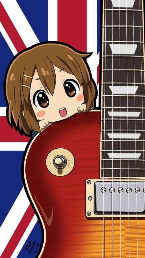 K On Wallpapers, K-on Aesthetic, Yui Hirasawa, Anime Illustration, K On, Quality Memes, Female Cartoon, Painting Photos, Phone Themes