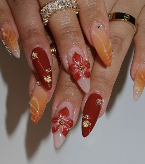 Y2k Nail Designs, Y2k Nail, Boho Nails, Short Fake Nails, Tired Of Waiting, Welcome To The Future, Almond Shape Nails, Vacation Nails, Nail Fashion