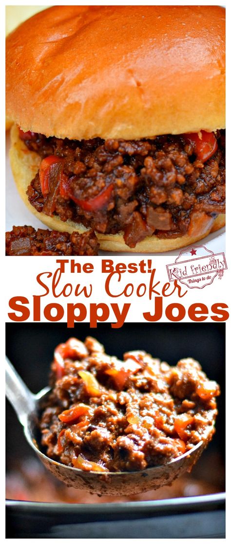 The best Homemade Sloppy Joe Recipe I've ever tasted. It is the perfect balance of a sweet, savory, and zesty Sloppy Joe. Easy, Crockpot Recipe. www.kidfriendlythingstodo.com #sloppyjoe #easy #recipde #homemade #best Sloppy Joe Crockpot Recipes, Dinner For Busy Nights, Best Sloppy Joe Recipe, Crock Pot Sloppy Joes, Slow Cooker Sloppy Joes, Sloppy Joe Recipe Easy, Homemade Sloppy Joe Recipe, Simple Dinners, Hashbrown Casserole