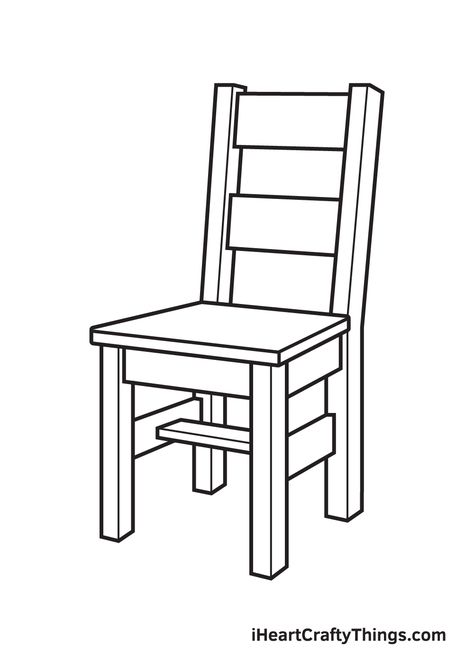 Arm Chair Drawing, Draw A Chair, Drawing Arms, Chair Drawing, Electric Chair, Building Activities, Drawing Simple, Team Building Activities, Camping Chairs