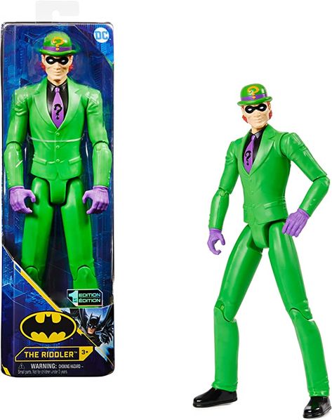 Amazon.com: Batman 12-inch The Riddler Action Figure, Kids Toys for Boys Aged 3 and up The New Batman, The Riddler, Drake And Josh, Batman Toys, Batman Action Figures, Kids Toys For Boys, Goofy Movie, Present For Him, Marvel Legends Series