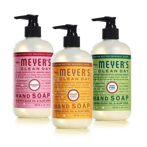 Meyers Soap, Essential Oil Hand Soap, Lavender Hand Soap, Mrs Meyers, Natural Hand Soap, Orange Clove, Cleaning Day, Liquid Hand Soap, Lemon Verbena