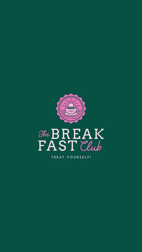 Brunch Branding, Brunch Logo, Breakfast Logo, Logo Color Palette, Club Branding, Brunch Club, Club Logo, The Breakfast, The Breakfast Club