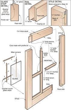 Window Structure, Window Construction, Wooden Window Frames, Casement Window, Woodworking Joints, Wooden Windows, Wood Joinery, Construction Details, Diy Window